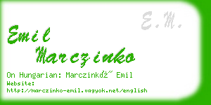 emil marczinko business card